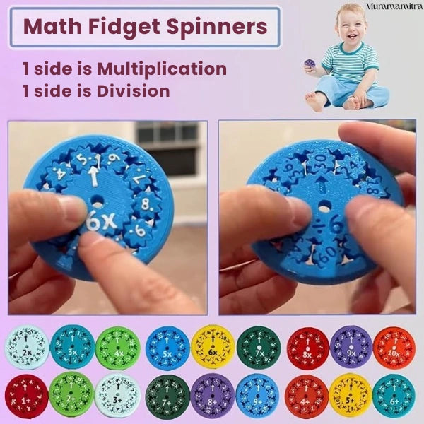 MathMaster™ – Quick Calculations | Spin & Solve | Hands-On Practice (Pack of 9)