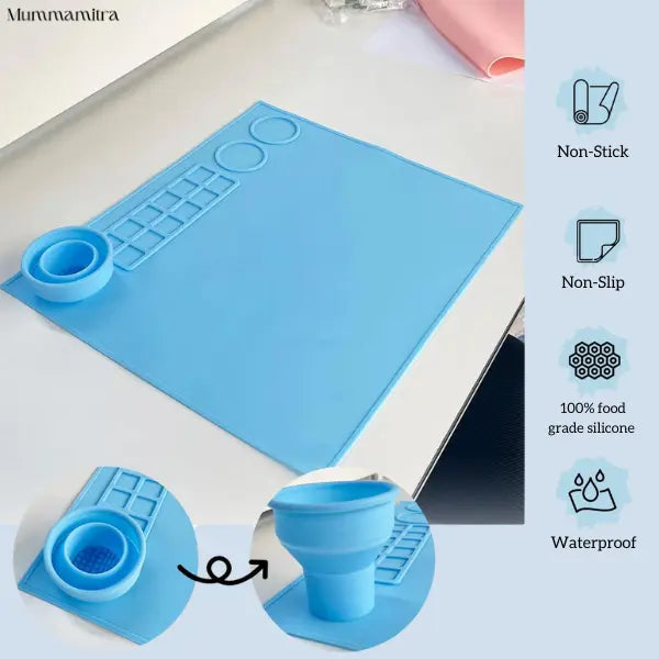 CreativeSilicone Mat™ - Reusable + Durable Painting Mat for Artistic Kids with 0 Mess!