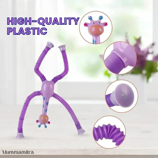 StretchyGiraffe™ – Pull, Pop, Stick & Soothe – All-in-1 Sensory Magic | Travel-Friendly
