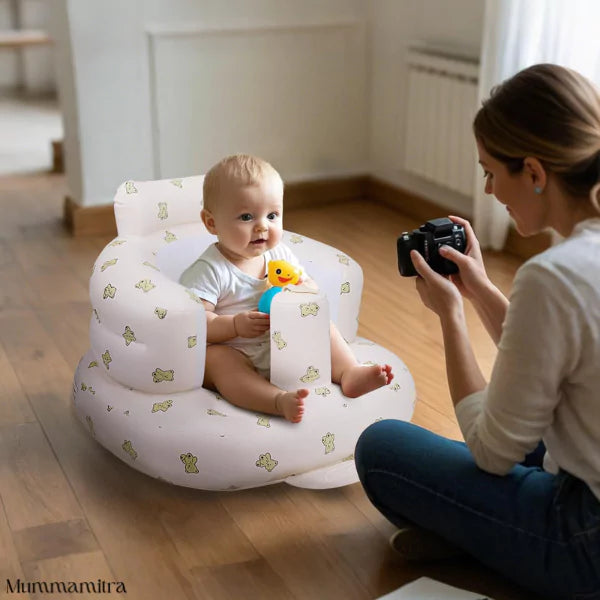 CuddleSeat™ – Premium Infant Sofa for Safe & Supported Sitting | Inflatable | Pediatrician-Backed Baby Sofa