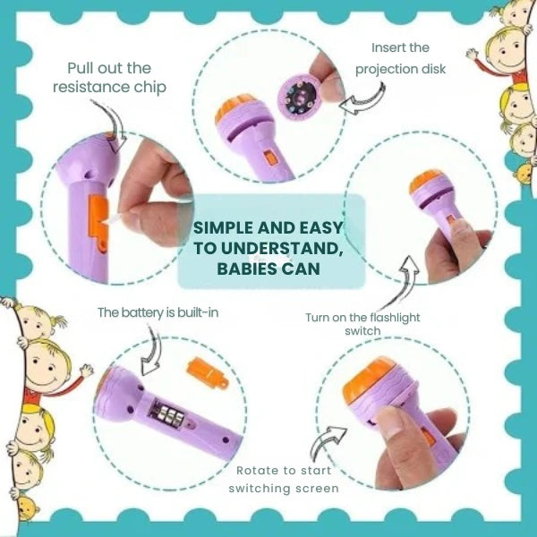 DreamTorch™ – Light Up Tales | Magical Projection | Nighttime Comfort & Sweet Dreams