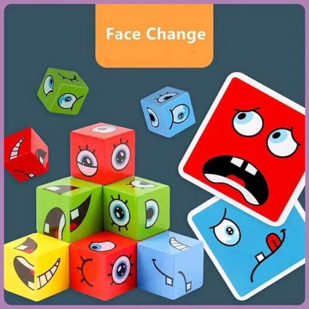 WonderFaces™ Expression Blocks – Interactive Face-Changing Puzzle for Kids