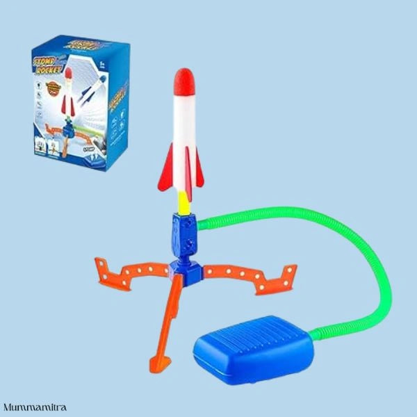 SkyZoomer™ – Foam Rocket Launcher | Outdoor Active Fun | Jump-Powered Launches