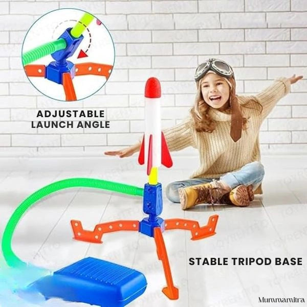 SkyZoomer™ – Foam Rocket Launcher | Outdoor Active Fun | Jump-Powered Launches