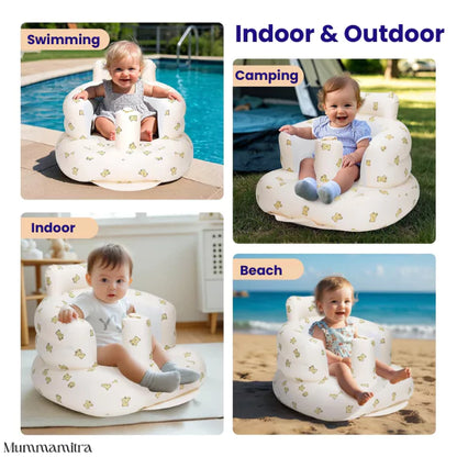 CuddleSeat™ – Premium Infant Sofa for Safe & Supported Sitting | Inflatable | Pediatrician-Backed Baby Sofa