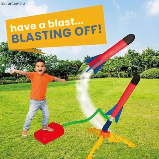 SkyZoomer™ – Foam Rocket Launcher | Outdoor Active Fun | Jump-Powered Launches