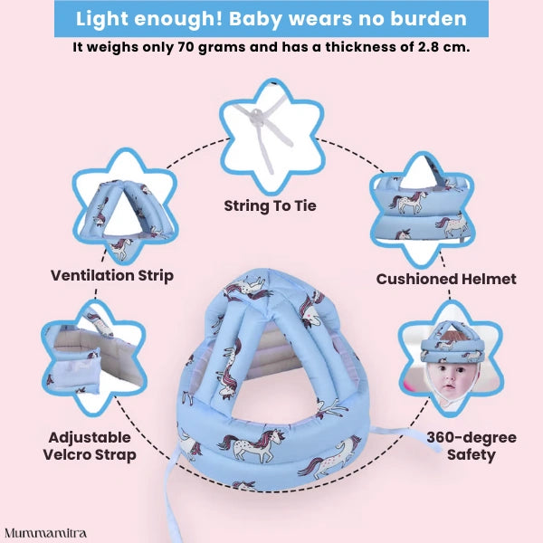HeadHug™ – Baby Head Protector | Secure Y-Strap | Ideal for 6–18 Months