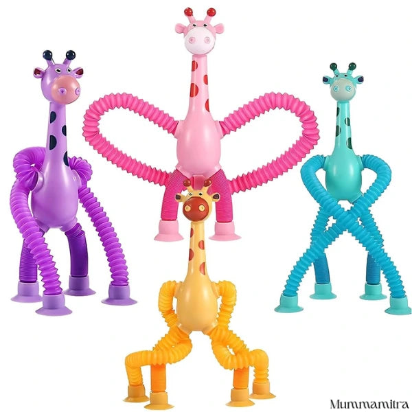 StretchyGiraffe™ – Pull, Pop, Stick & Soothe – All-in-1 Sensory Magic | Travel-Friendly