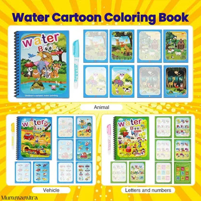 DoodleDrip™ – Premium Magic Water Coloring Combo | 4 Books, 4 Pens, 0 Mess | For Endless Fun