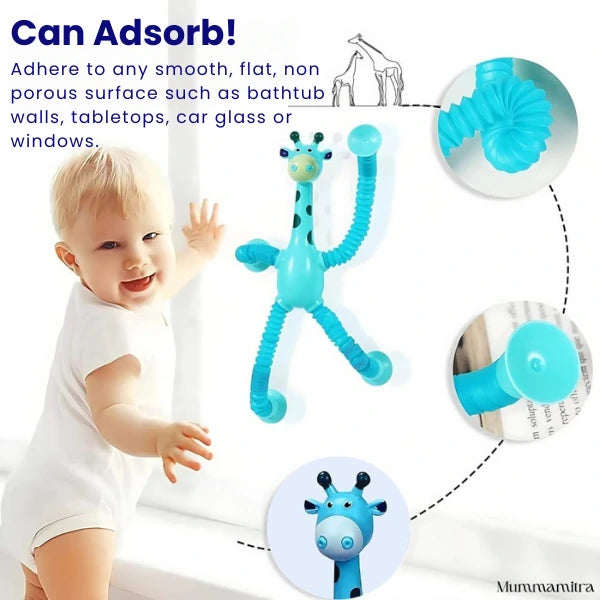 StretchyGiraffe™ – Pull, Pop, Stick & Soothe – All-in-1 Sensory Magic | Travel-Friendly