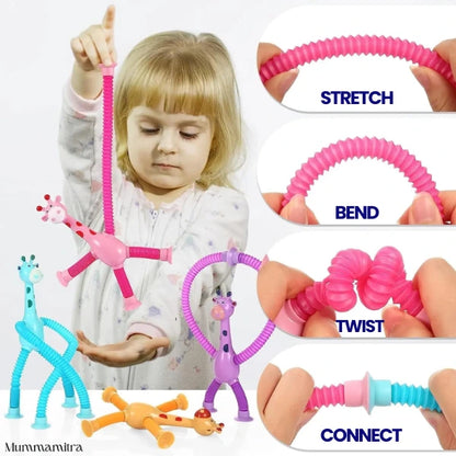 StretchyGiraffe™ – Pull, Pop, Stick & Soothe – All-in-1 Sensory Magic | Travel-Friendly
