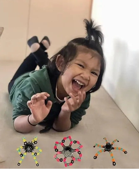 FusionFidget™ – Build-and-Transform Sensory Toy | Dynamic Shapes & Smooth Spin | Calm, Play & Collect