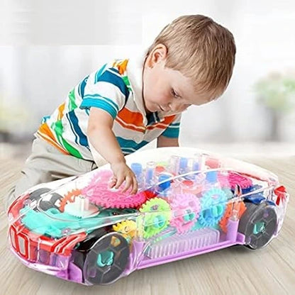 GearGlow™ – Motion Learning Car | Transparent Build + Lights | Sparks Brain Development