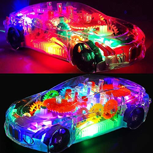 GearGlow™ – Motion Learning Car | Transparent Build + Lights | Sparks Brain Development