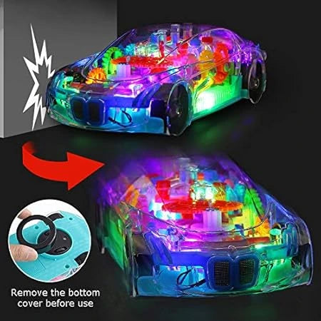 GearGlow™ – Motion Learning Car | Transparent Build + Lights | Sparks Brain Development