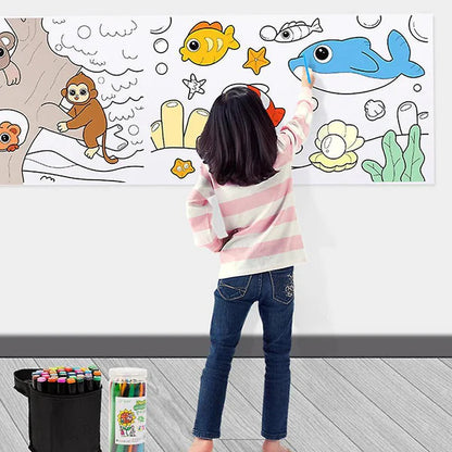 CreativeCanvas Roll™ – Endless 300 cm Doodle Fun for Imaginative Kids | Mummamitra