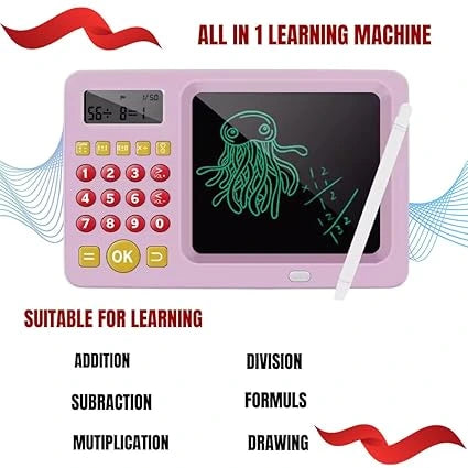 IntelliCalc ™ – LCD Pad + Calculator | Smart Dual Feature | Makes Math Practice Easy
