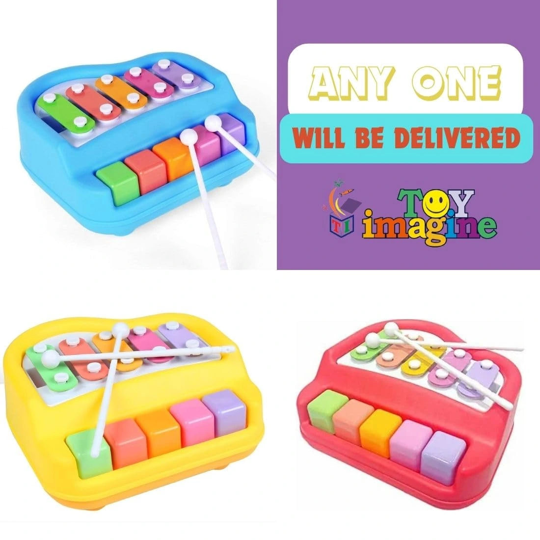 MelodyMate™-2-in-1 Piano Xylophone | Watch Them Light Up | Helps Motor Skills