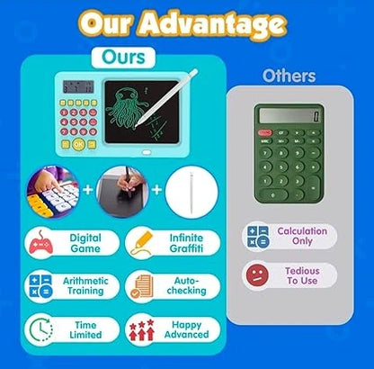 IntelliCalc ™ – LCD Pad + Calculator | Smart Dual Feature | Makes Math Practice Easy