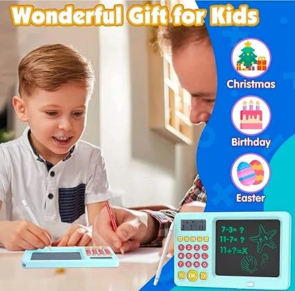 IntelliCalc ™ – LCD Pad + Calculator | Smart Dual Feature | Makes Math Practice Easy