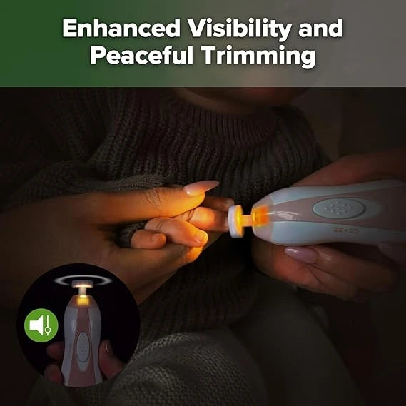 TrimBuds™ – Electric Nail Trimmer | Soft Touch Heads | 0–6 Months & Up
