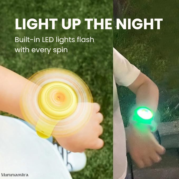 TwirlBand™ – Light-Up Spinner Bracelet | Slap-On Fun Meets LED Glow