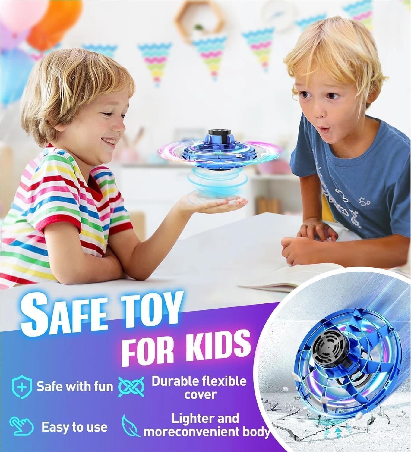 SkyOrb™ – Lights, Tricks, Flight | Motion-Powered Fun | Kid-Safe Drone