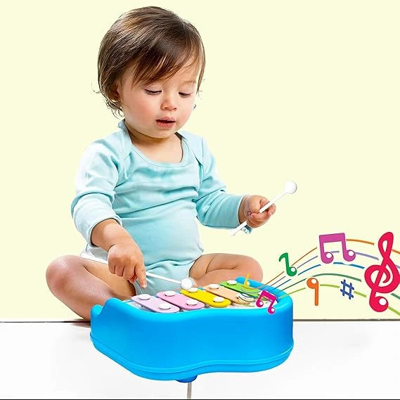 MelodyMate™-2-in-1 Piano Xylophone | Watch Them Light Up | Helps Motor Skills