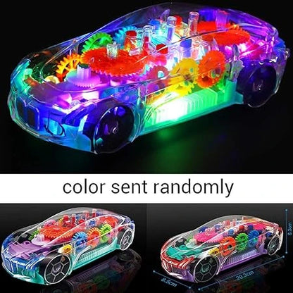 GearGlow™ – Motion Learning Car | Transparent Build + Lights | Sparks Brain Development