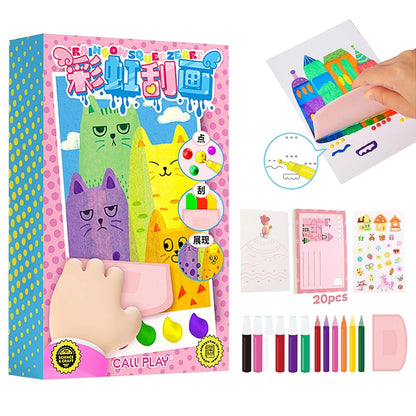 RainbowRush™ - Art Squeegee Kit | Mess-Free Painting | Boosts Creativity