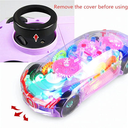 GearGlow™ – Motion Learning Car | Transparent Build + Lights | Sparks Brain Development