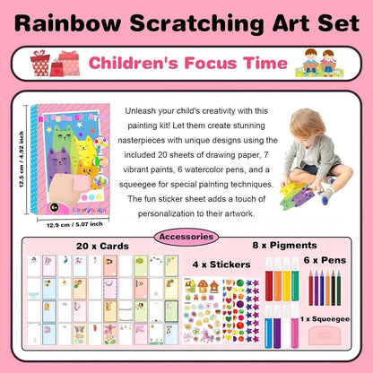 RainbowRush™ - Art Squeegee Kit | Mess-Free Painting | Boosts Creativity