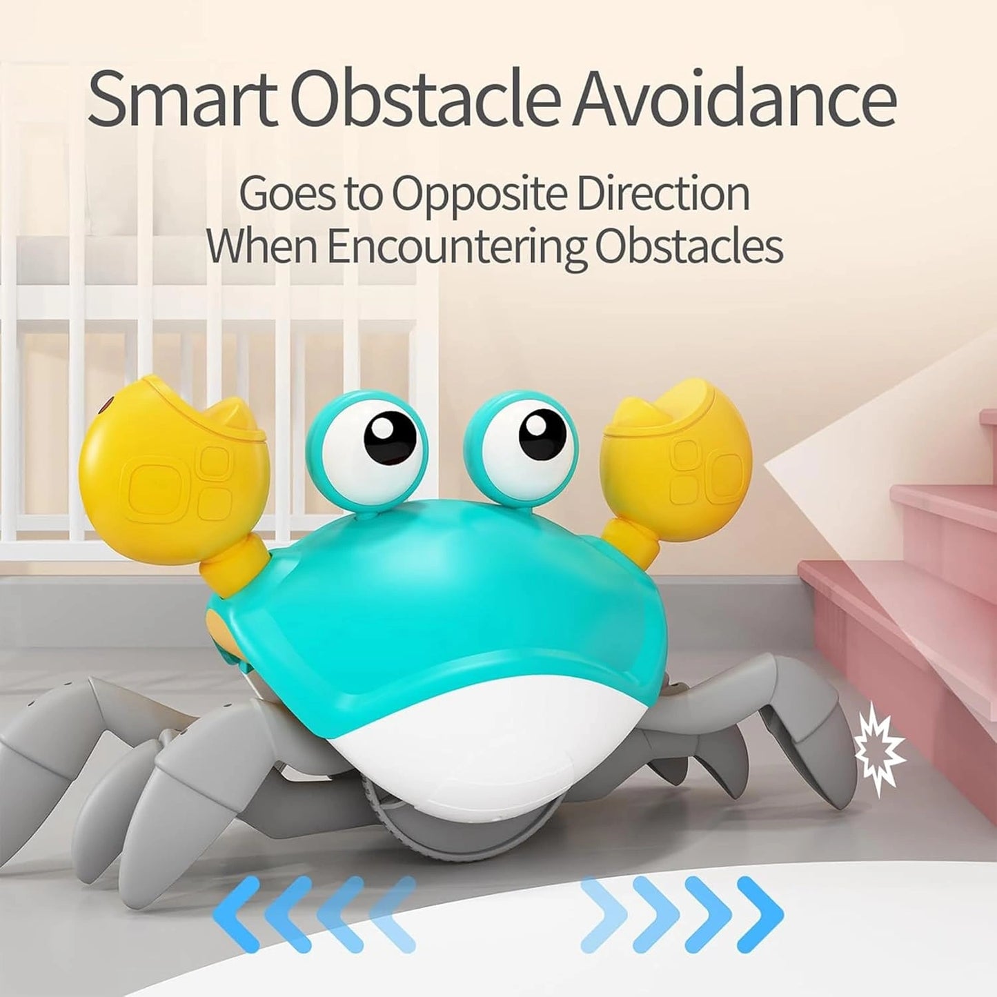 CrabChase™ – Crawling Fun | Smart Sensors | Boosts Baby Movement