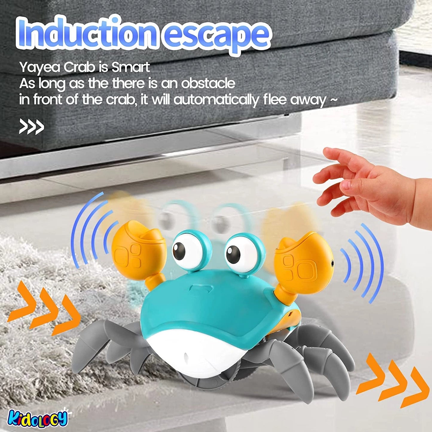 CrabChase™ – Crawling Fun | Smart Sensors | Boosts Baby Movement