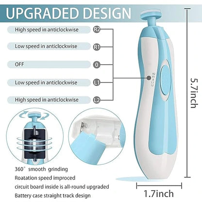 TrimBuds™ – Electric Nail Trimmer | Soft Touch Heads | 0–6 Months & Up