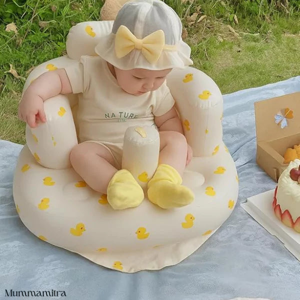 CuddleSeat™ – Premium Infant Sofa for Safe & Supported Sitting | Inflatable | Pediatrician-Backed Baby Sofa