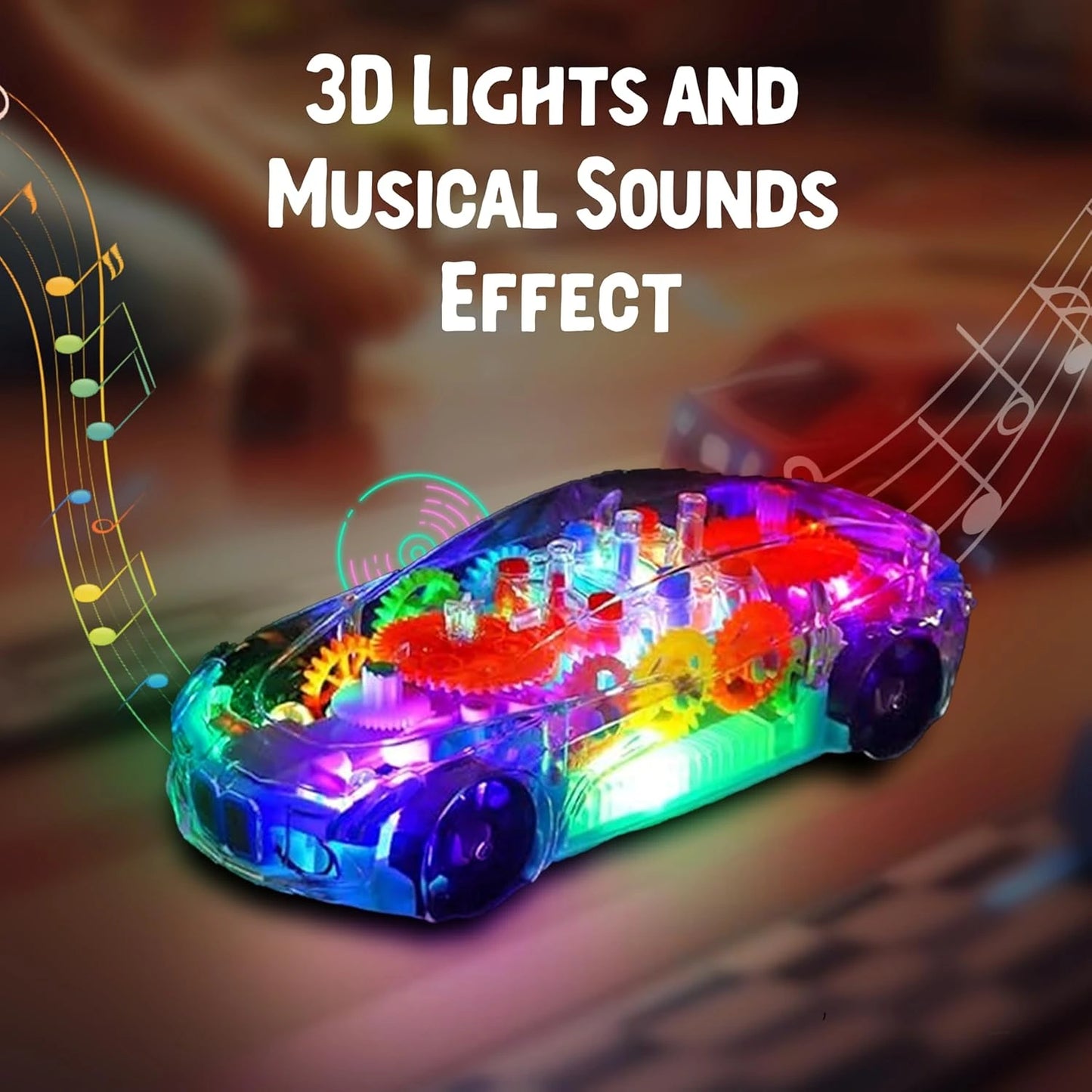 GearGlow™ – Motion Learning Car | Transparent Build + Lights | Sparks Brain Development