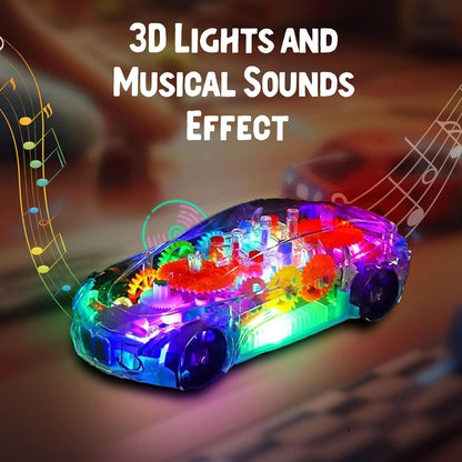 GearGlow™ – Motion Learning Car | Transparent Build + Lights | Sparks Brain Development