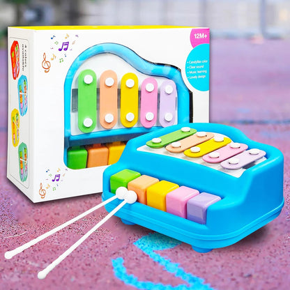 MelodyMate™-2-in-1 Piano Xylophone | Watch Them Light Up | Helps Motor Skills