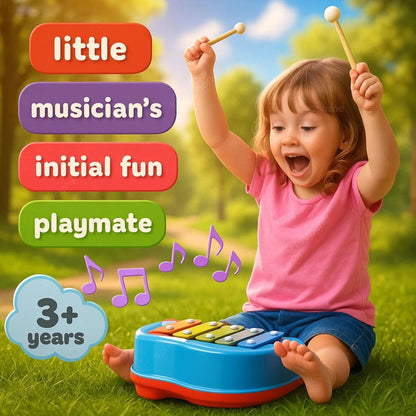 MelodyMate™-2-in-1 Piano Xylophone | Watch Them Light Up | Helps Motor Skills