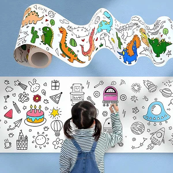 CreativeCanvas Roll™ – Endless 300 cm Doodle Fun for Imaginative Kids | Mummamitra