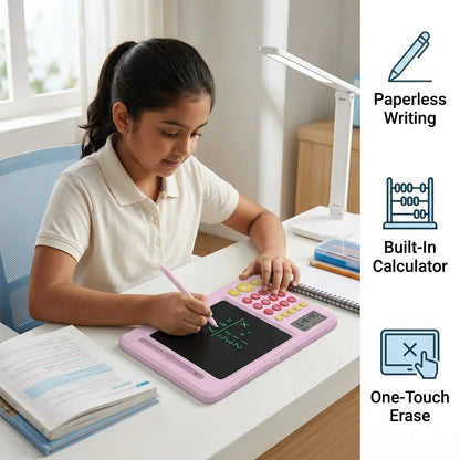 IntelliCalc ™ – LCD Pad + Calculator | Smart Dual Feature | Makes Math Practice Easy