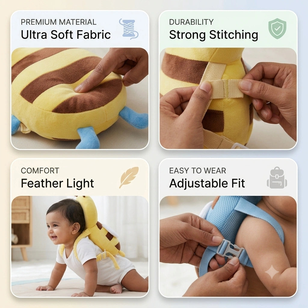 ToddlerGuard - Head Protector Backpack | Adjustable Strap | Washable Cushion