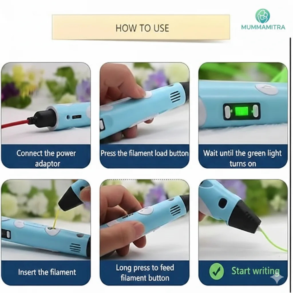 LittleCraft 3D Pen – Art & Learning Pen | Imagine • Design • Create | Confidence Through Play