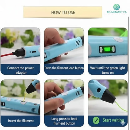 LittleCraft 3D Pen – Art & Learning Pen | Imagine • Design • Create | Confidence Through Play