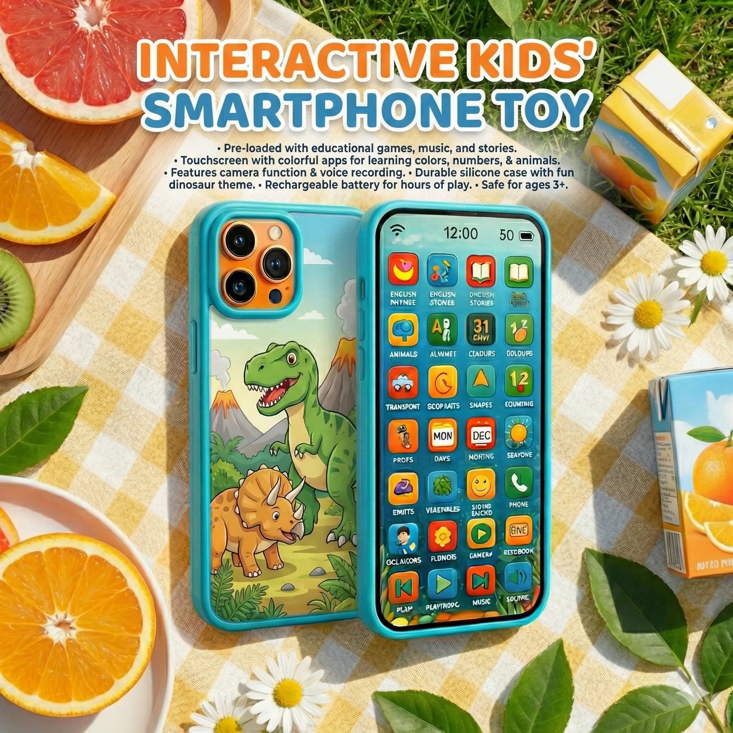 KiddieConnect™ – Smart Learning Phone | Alphabet, Numbers & Rhymes | Early Brain Stimulation