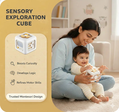 BabyCube™ – Montessori Skills Cube | Everyday Actions in Play Form | Boosts Brain Development