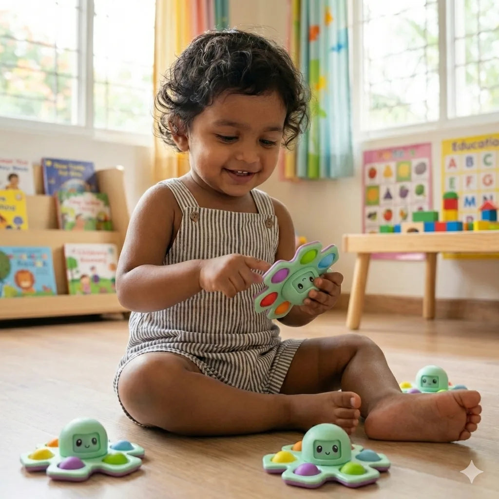 OctoSpin™ – Sensory Fidget Spinner | Smooth Spinning Tentacles | Focus & Calm Play