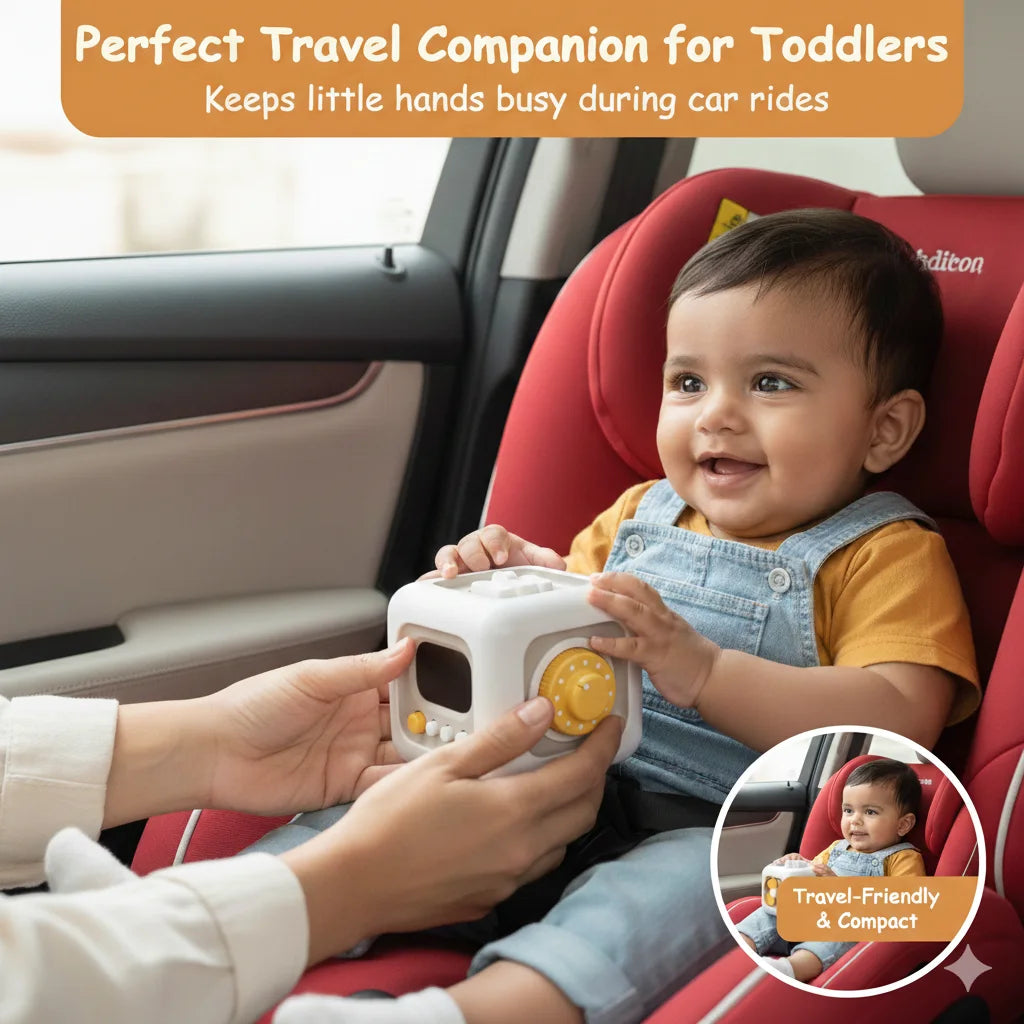 BabyCube™ – Montessori Skills Cube | Everyday Actions in Play Form | Boosts Brain Development