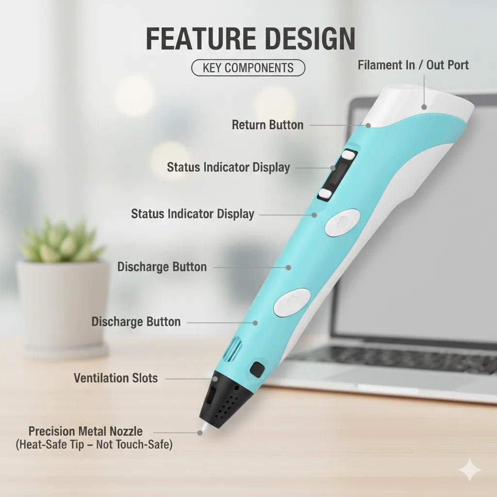 LittleCraft 3D Pen – Art & Learning Pen | Imagine • Design • Create | Confidence Through Play